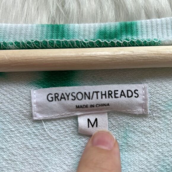 Grayson Threads whiskey business cropped tie dye long sleeve shirt - Picture 4 of 6